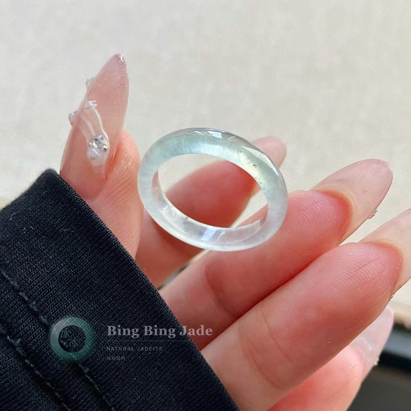 Icy Mint Jadeite Band