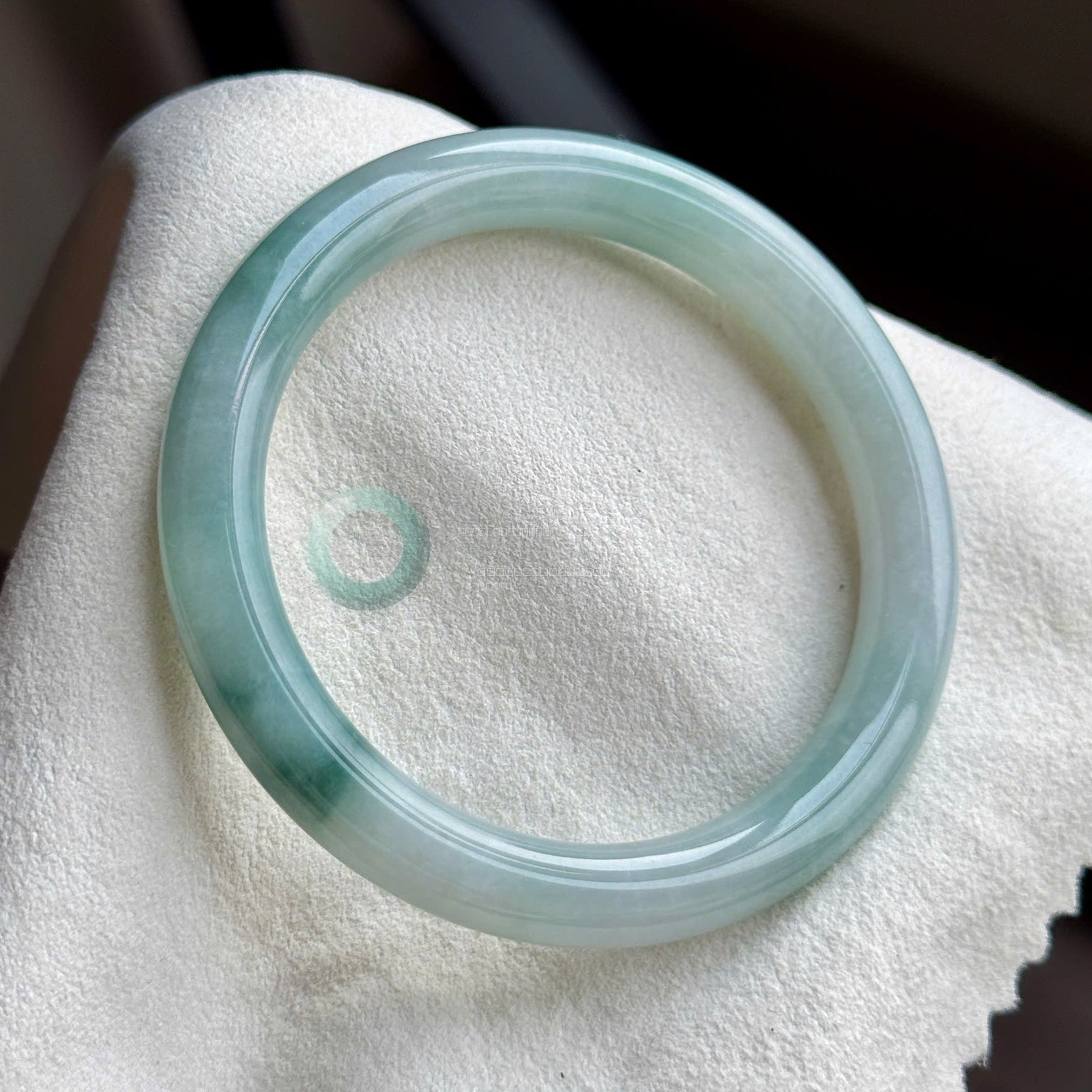 Jelly Texture Bangle with Floating Green