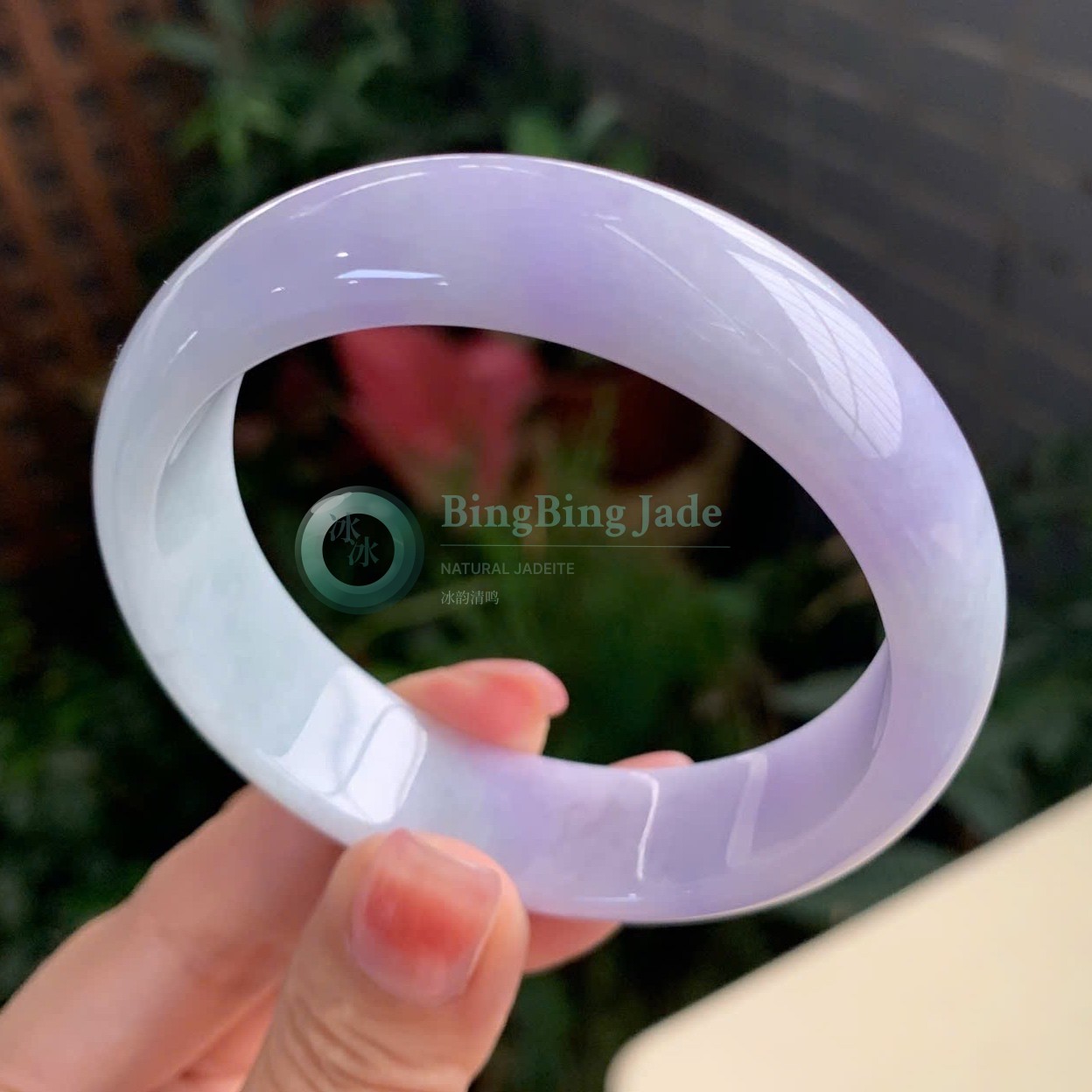 Lavender Haze Silken Jadeite Bangle 56mm