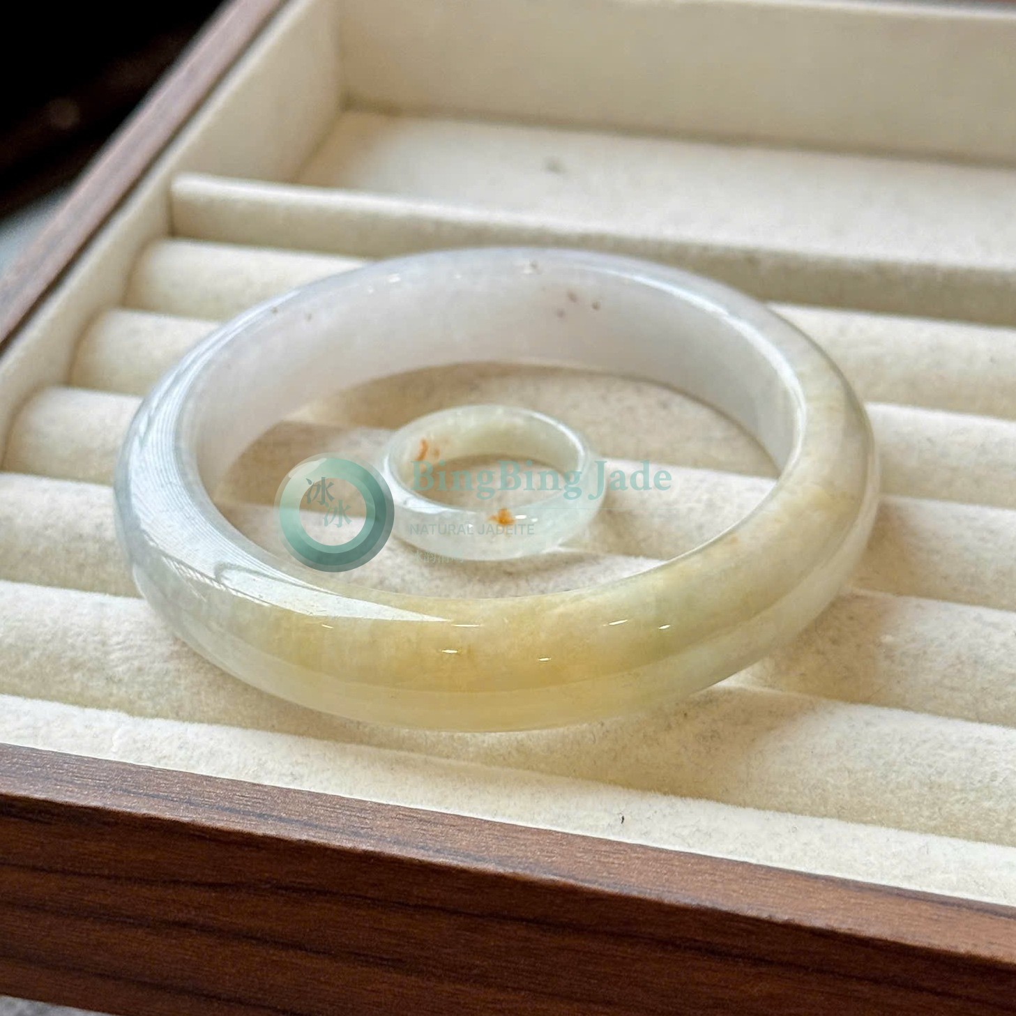 Honey-Kissed Jelly Bangle 59mm — Warm Amber Drift