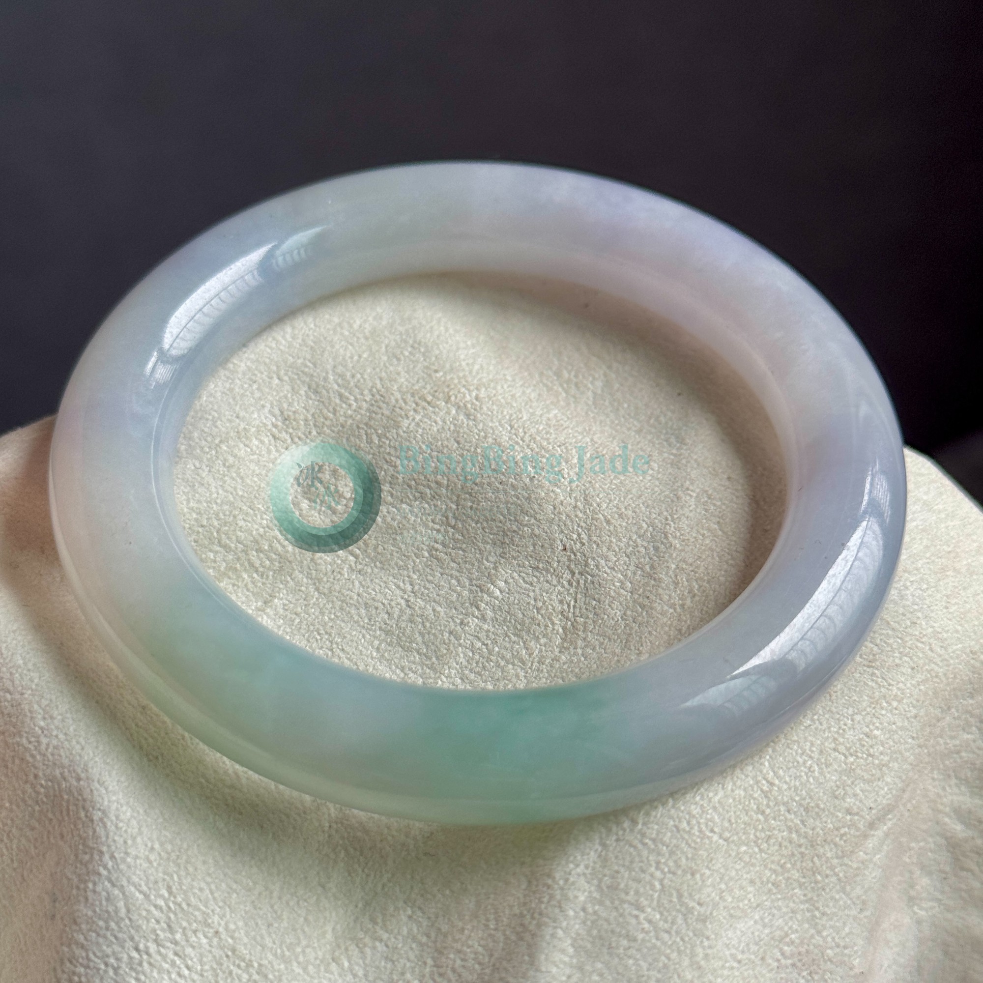 Lavender Mist with Seafoam Kiss — Round Bangle 53.8mm