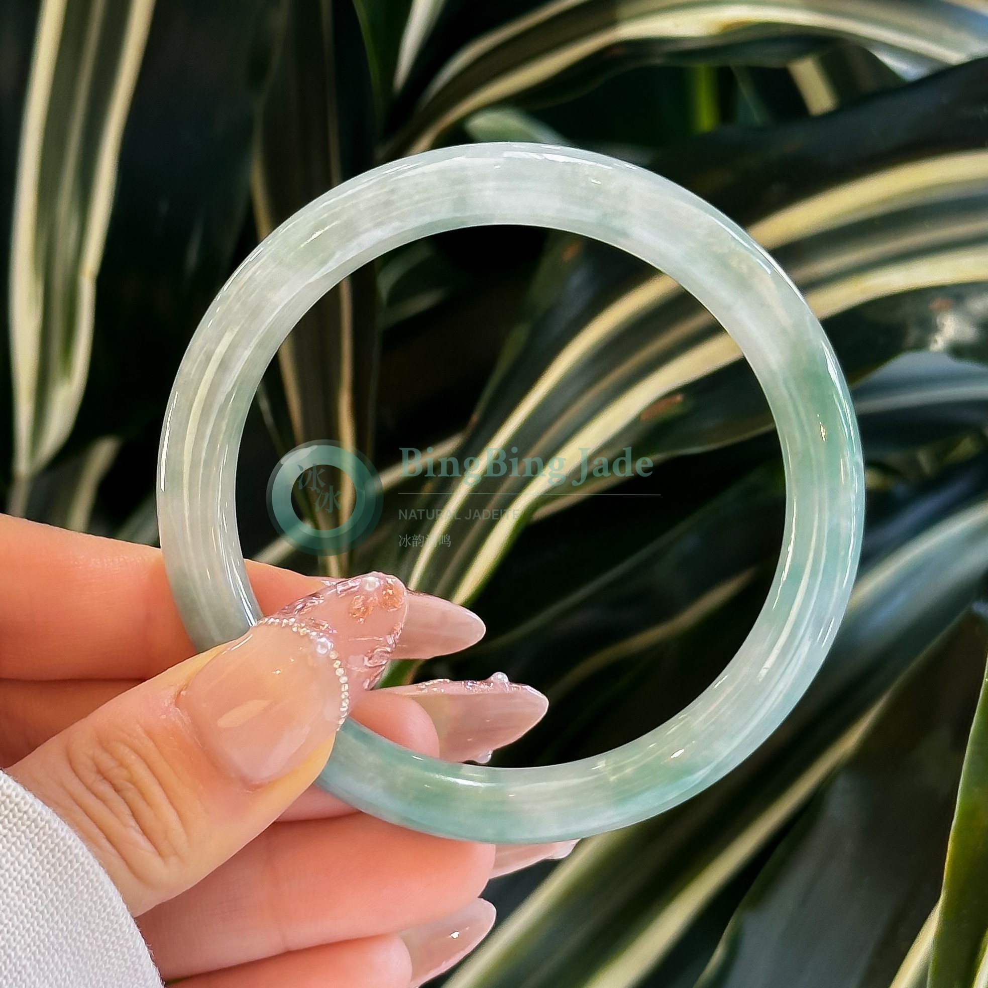 Seafoam Jelly Round Bangle 55mm