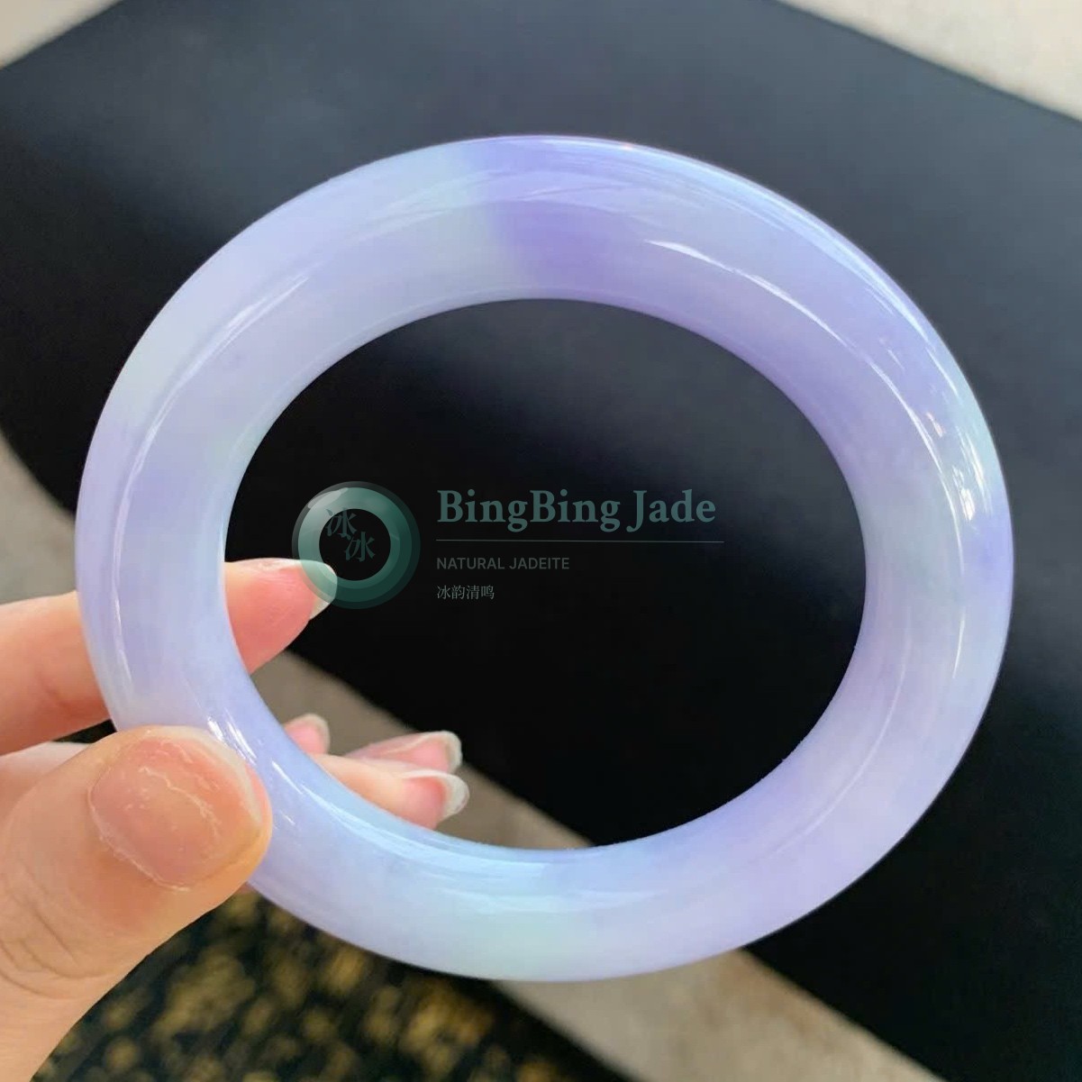 Lavender Jelly Glow Round Bangle 56mm