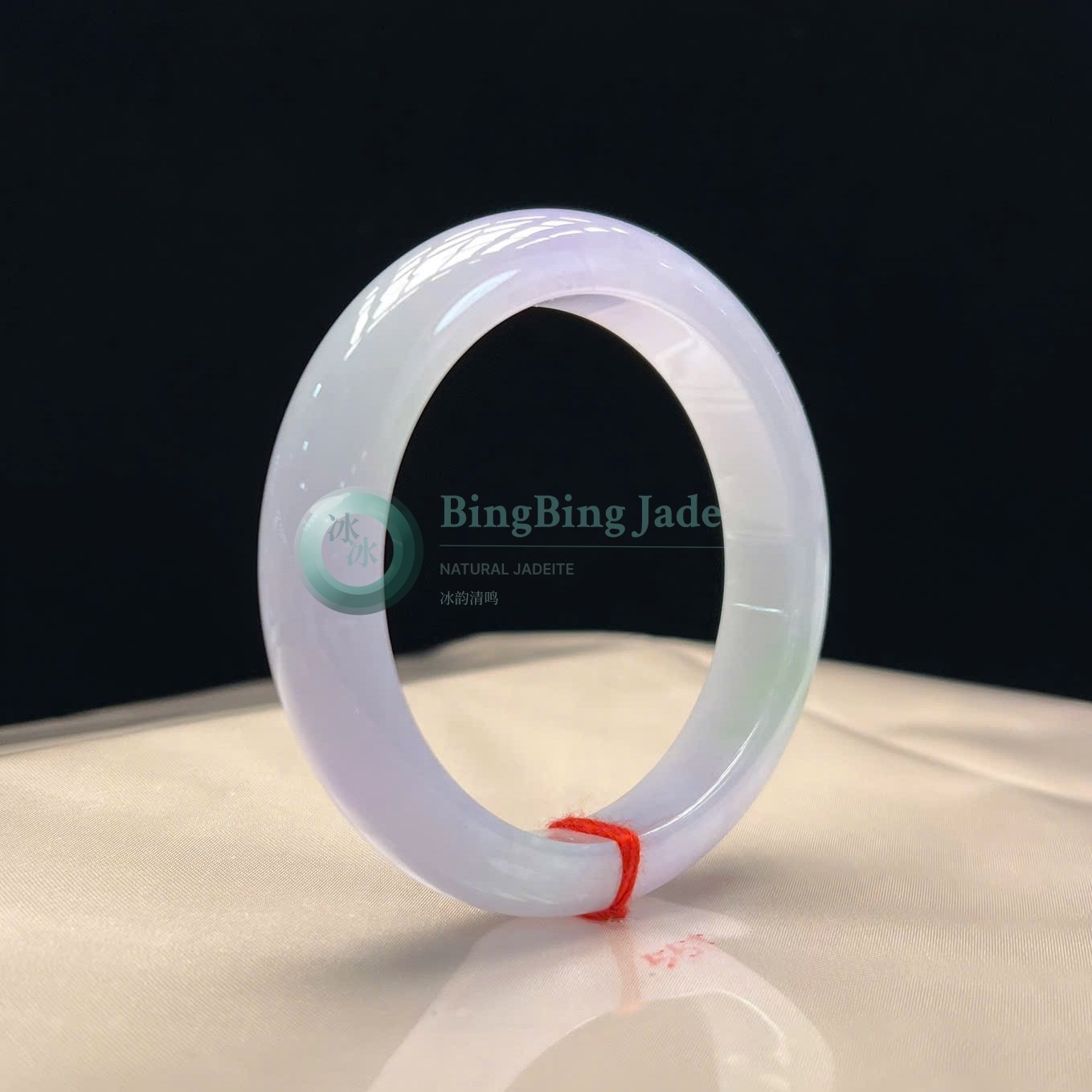 Lavender Mist Spring Veil Icy Glutinous Round Bangle 57.6mm