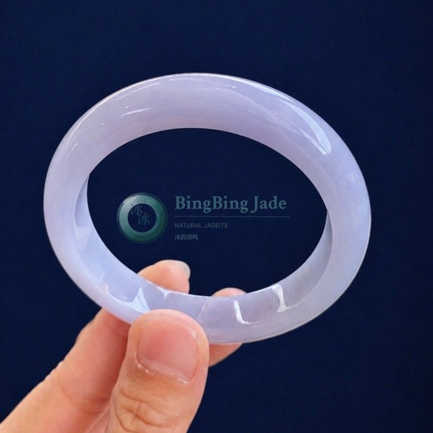 Lavender Jelly Glow Bangle 52mm — Soft Lilac Translucency