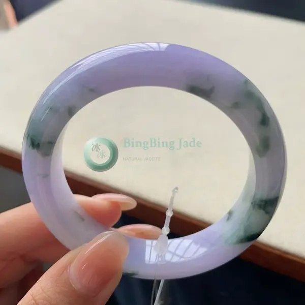 Lavender Haze Monet Style with Emerald Drift Bangle 51.5mm