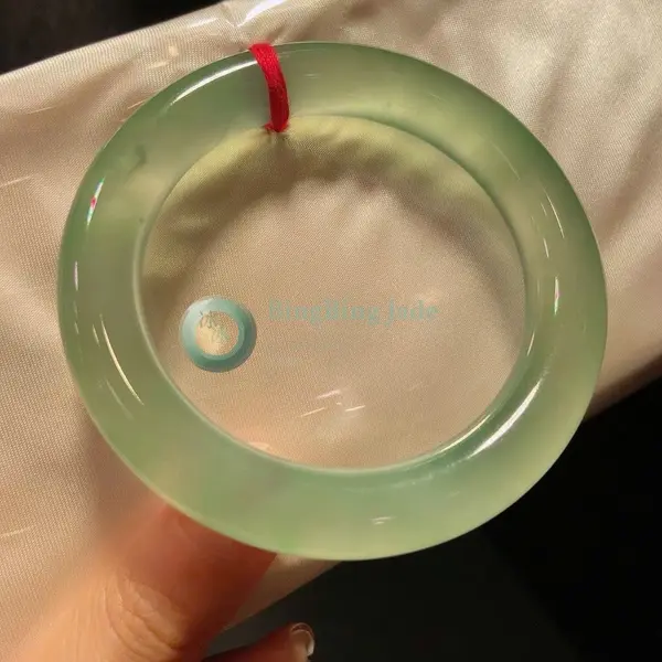Crystal-Clear Spring Water Jadeite Bangle 55mm