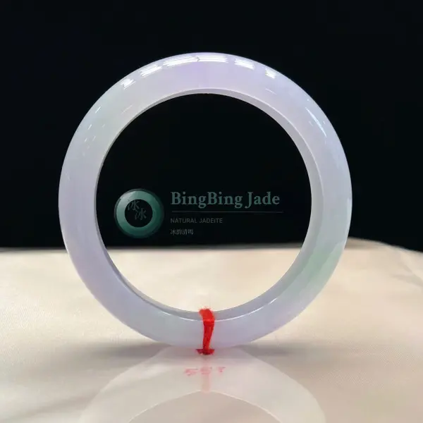 Lavender Mist Spring Veil Icy Glutinous Round Bangle 57.6mm