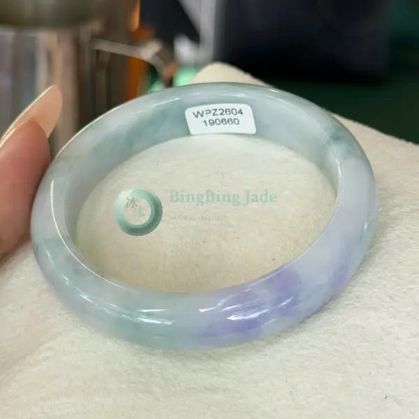 Lavender Bloom Mist Jadeite Bangle 57.7mm