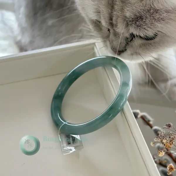 Ocean Teal Saturation with Plush Round Profile — Bangle 57mm