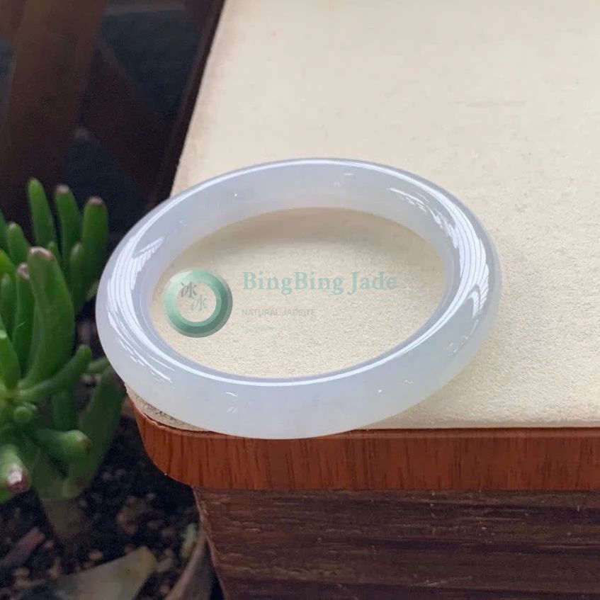 Moonlight Mist Jelly Jadeite Bangle 54mm