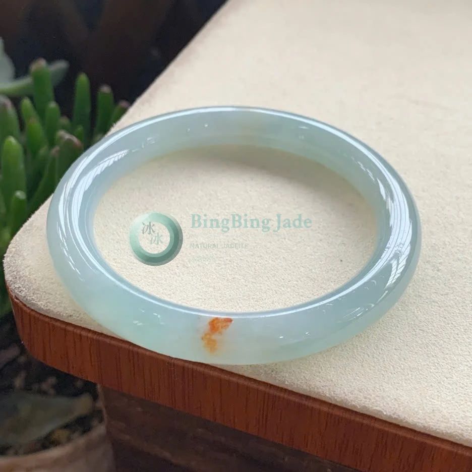 Icy Pale Blue Jelly Round Bangle 55mm — Honey Kiss Accent