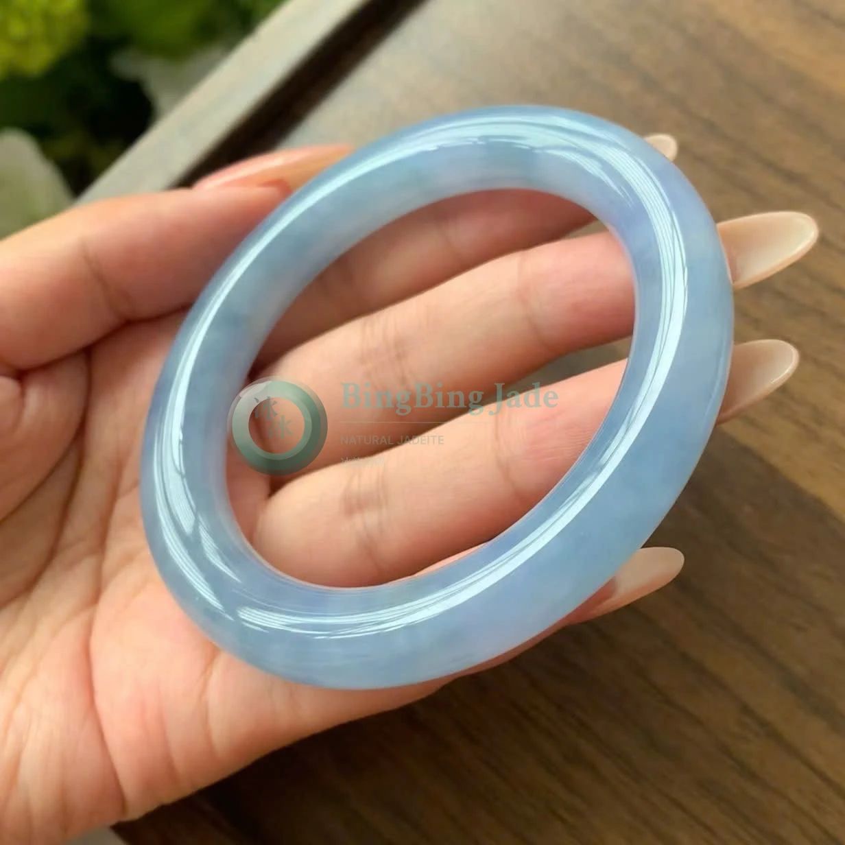 Icy Periwinkle Jelly Round Bangle 58mm