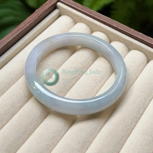 Lavender Mist Icy Jadeite Bangle 54.8mm