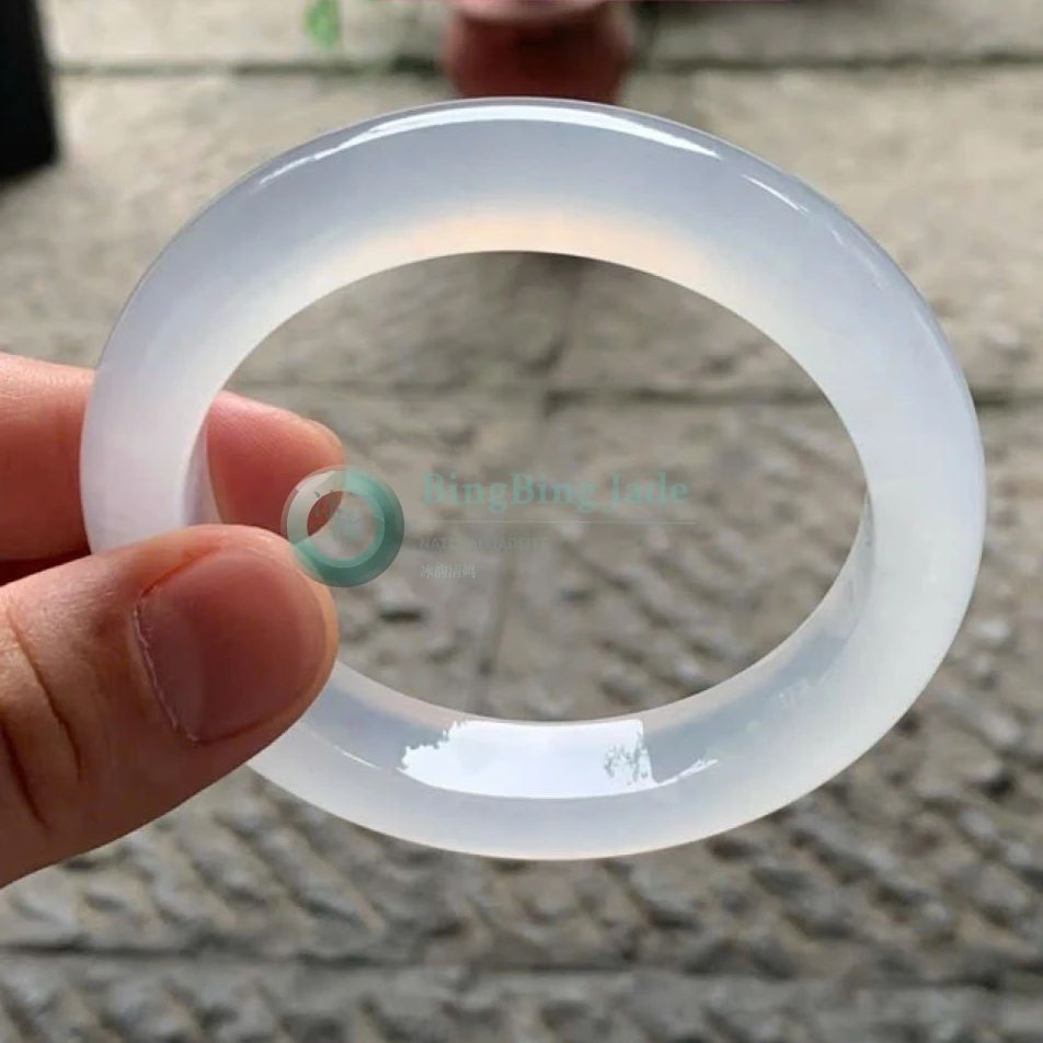 Icy White Jelly Glow Bangle 56mm