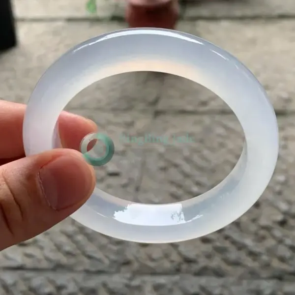 Icy White Jelly Glow Bangle 56mm