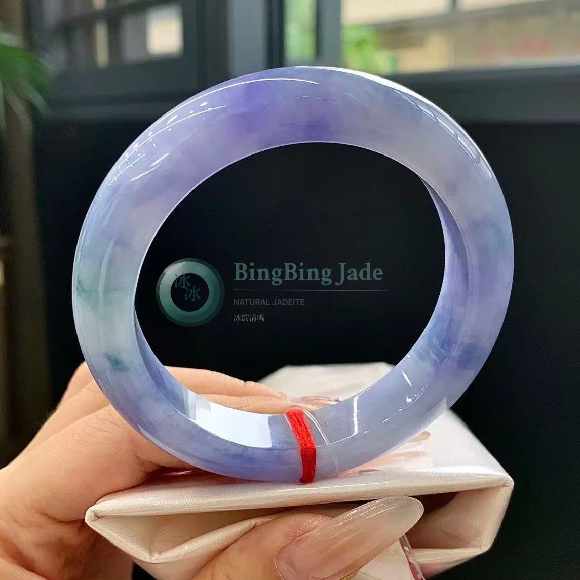 Monet Violet Reverie — Lavender Jadeite Bangle 55mm