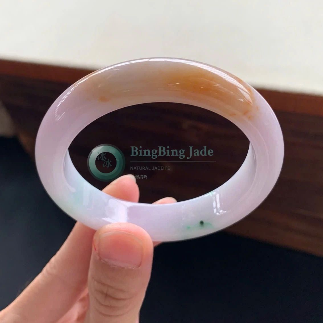 Lavender Mist with Honey Kiss & Emerald Flecks — Bangle 53mm