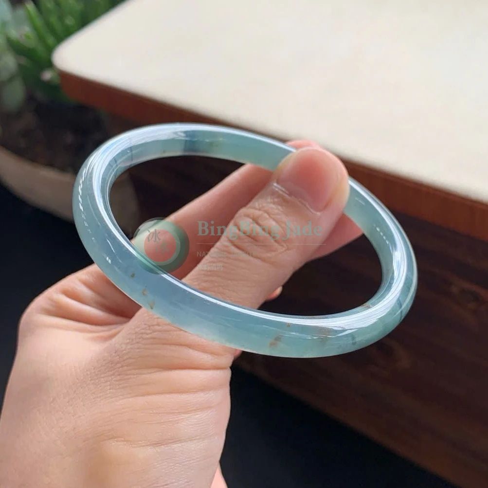 Icy Seafoam Jelly Round Bangle 58mm