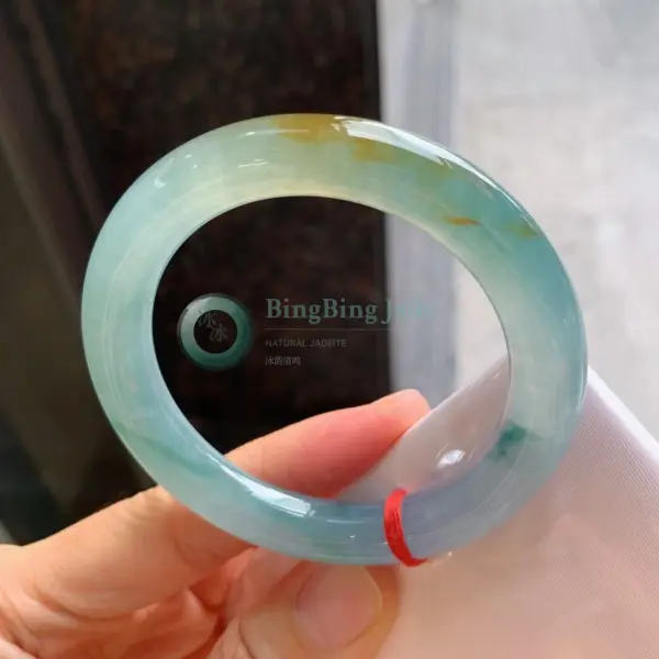 Icy Seafoam with Golden Honey Drift Bangle 53mm