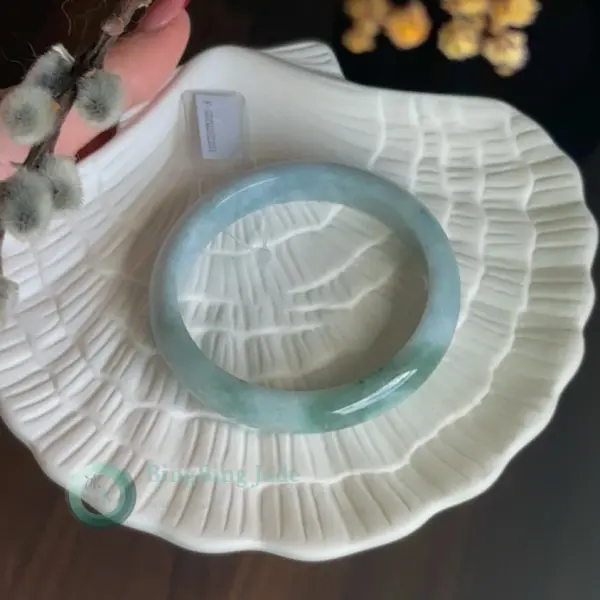 Gentle Mist Over Still Water — Jadeite Bangle 57.8mm
