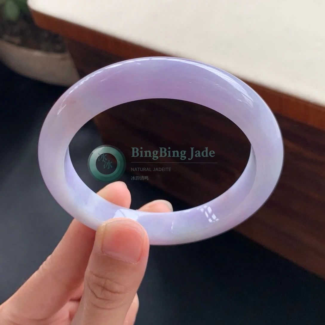 Lavender Mist Jelly Bangle 58.5mm — Soft Violet Glow