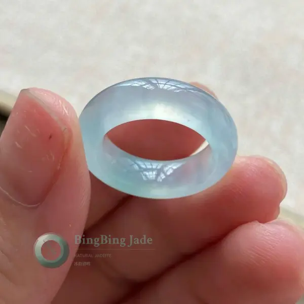 Icy Lavender-Kissed Jelly Ring size 13.9mm