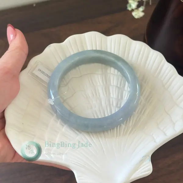 Lavender-Grey Mist Jadeite Bangle 58mm