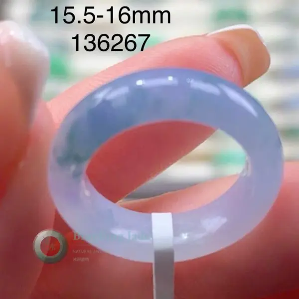Lavender Jelly Glow Jadeite Ring 15.5mm