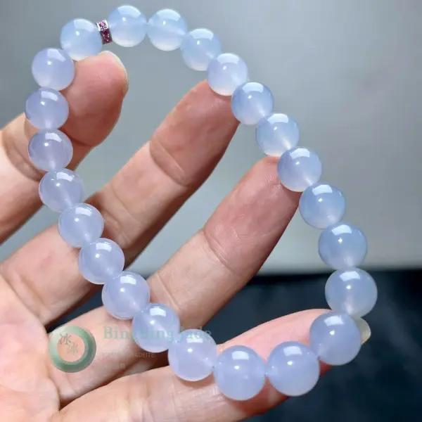 Lavender Mist Jelly Bracelet 8mm — Cool Lilac Translucency