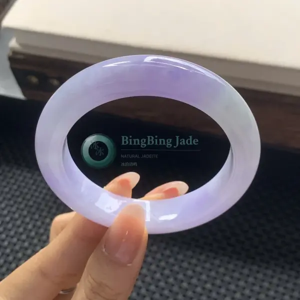 Lilac Silk Jelly Bangle 53.7mm — Rosy Lavender Glow