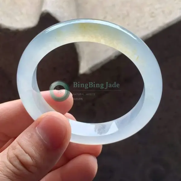 Icy Amber-Kiss Translucent Jadeite Bangle 51.5mm