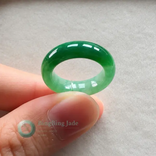 Vivid Emerald Band with Mint Gradient ~16mm
