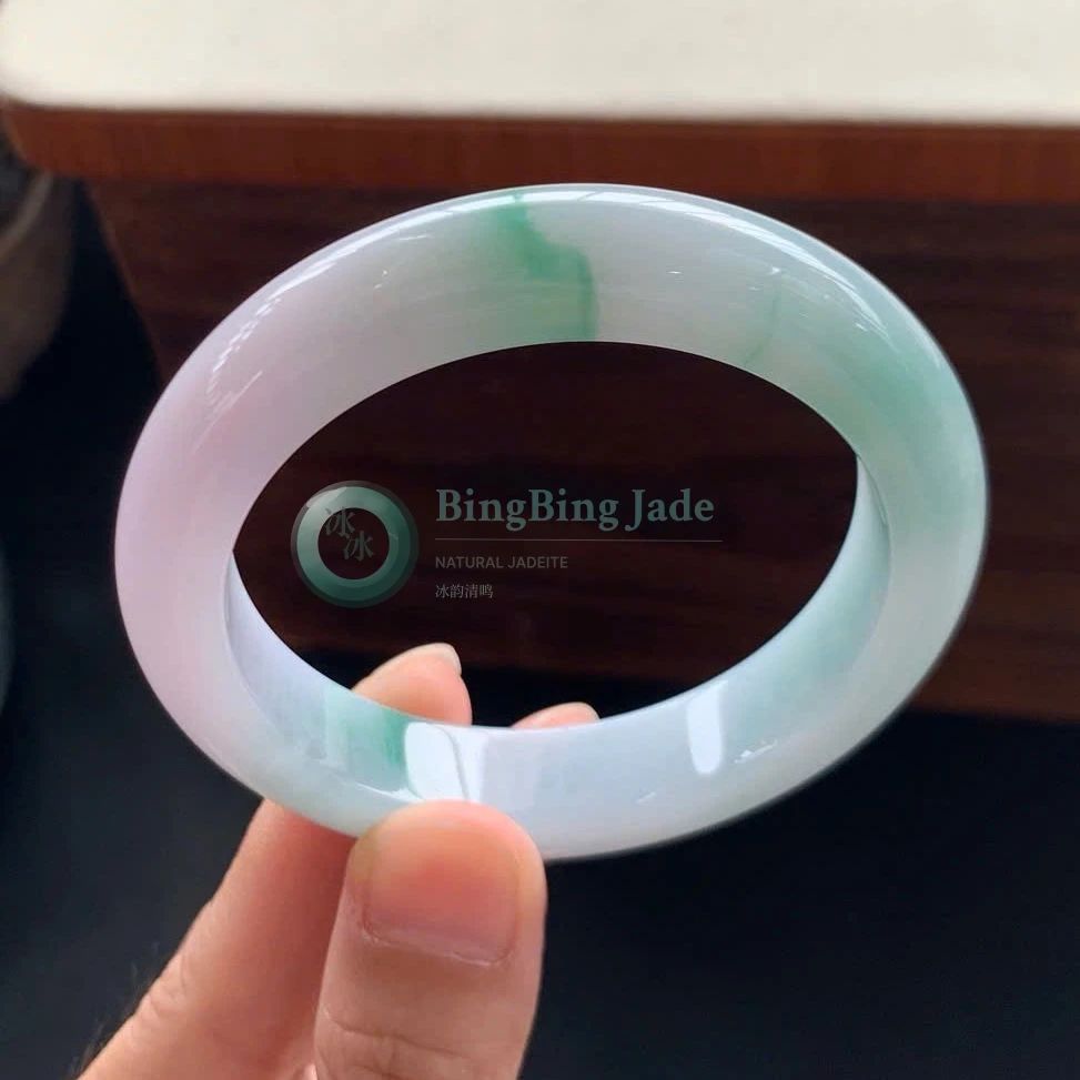 Soft Lavender Mist with Emerald Drift Bangle 55mm