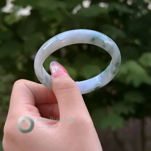 Lavender Ghost with Moss Drifts Bangle 54mm
