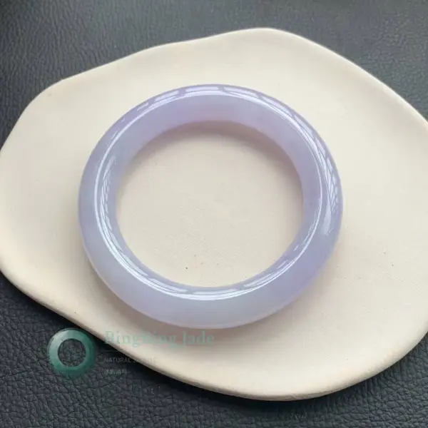 Lilac Haze Round Bangle 56mm — Plush Lavender Jelly