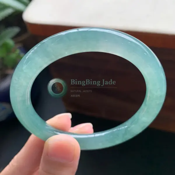 Icy Seafoam Jelly Round Bangle 53.5mm