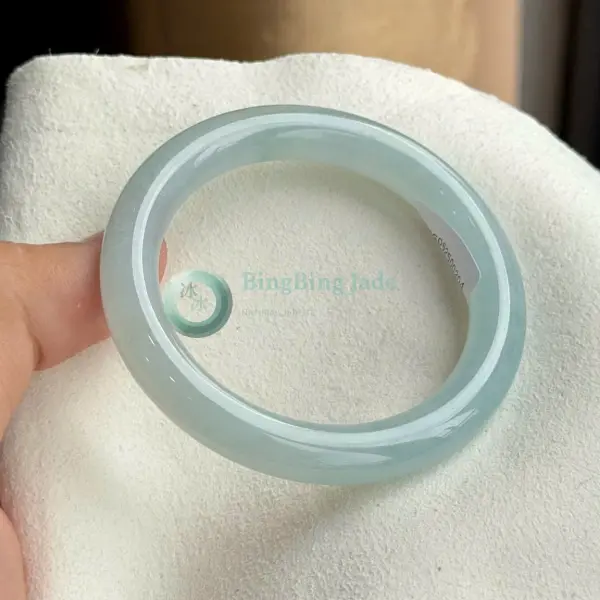 Blue-Teal Glow — Round Bar Bangle 51.7mm