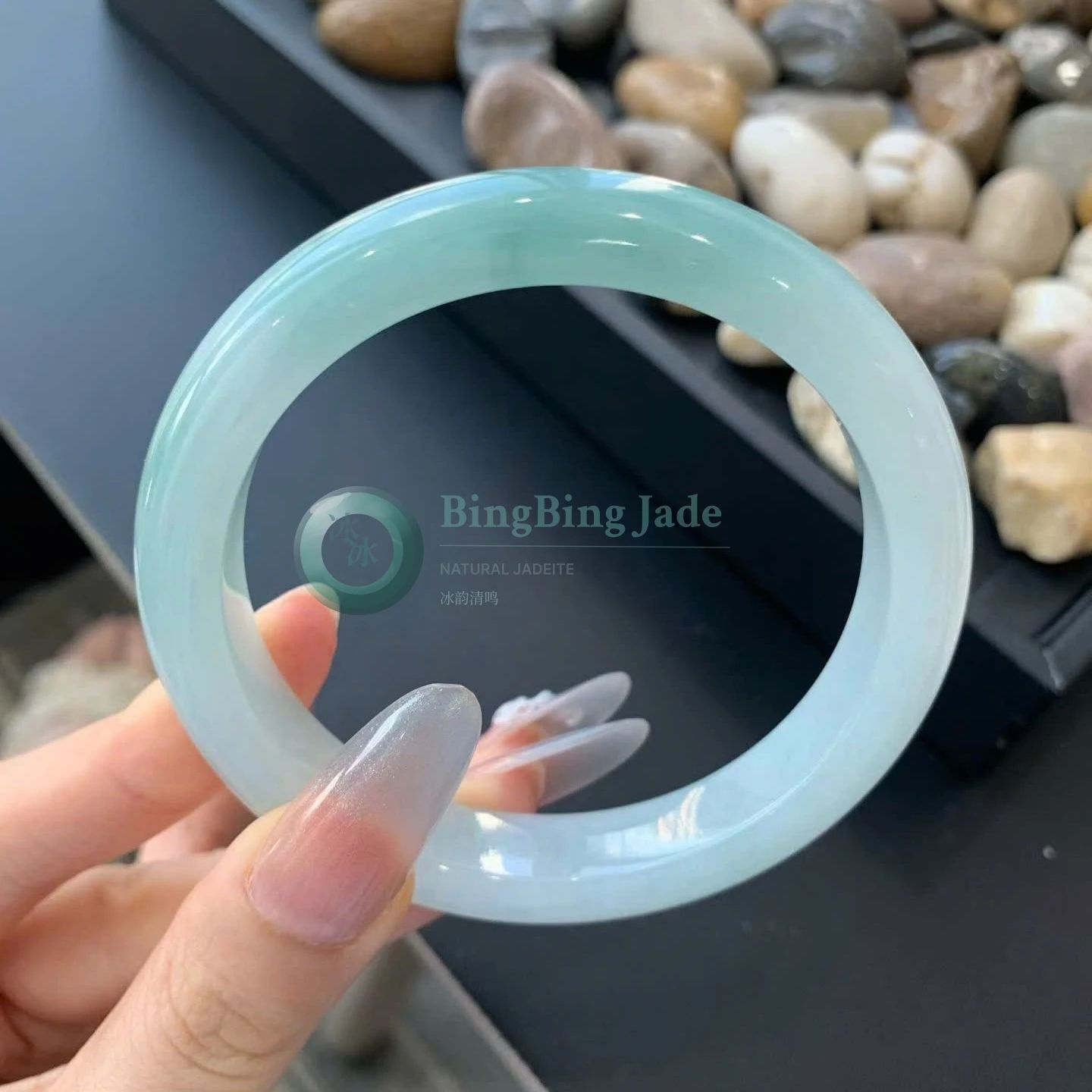 Seafoam Jelly Bangle 58.6mm — Luminous Aqua Float