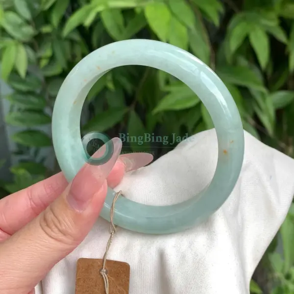 Pale Celadon Mist Round Bangle 56mm