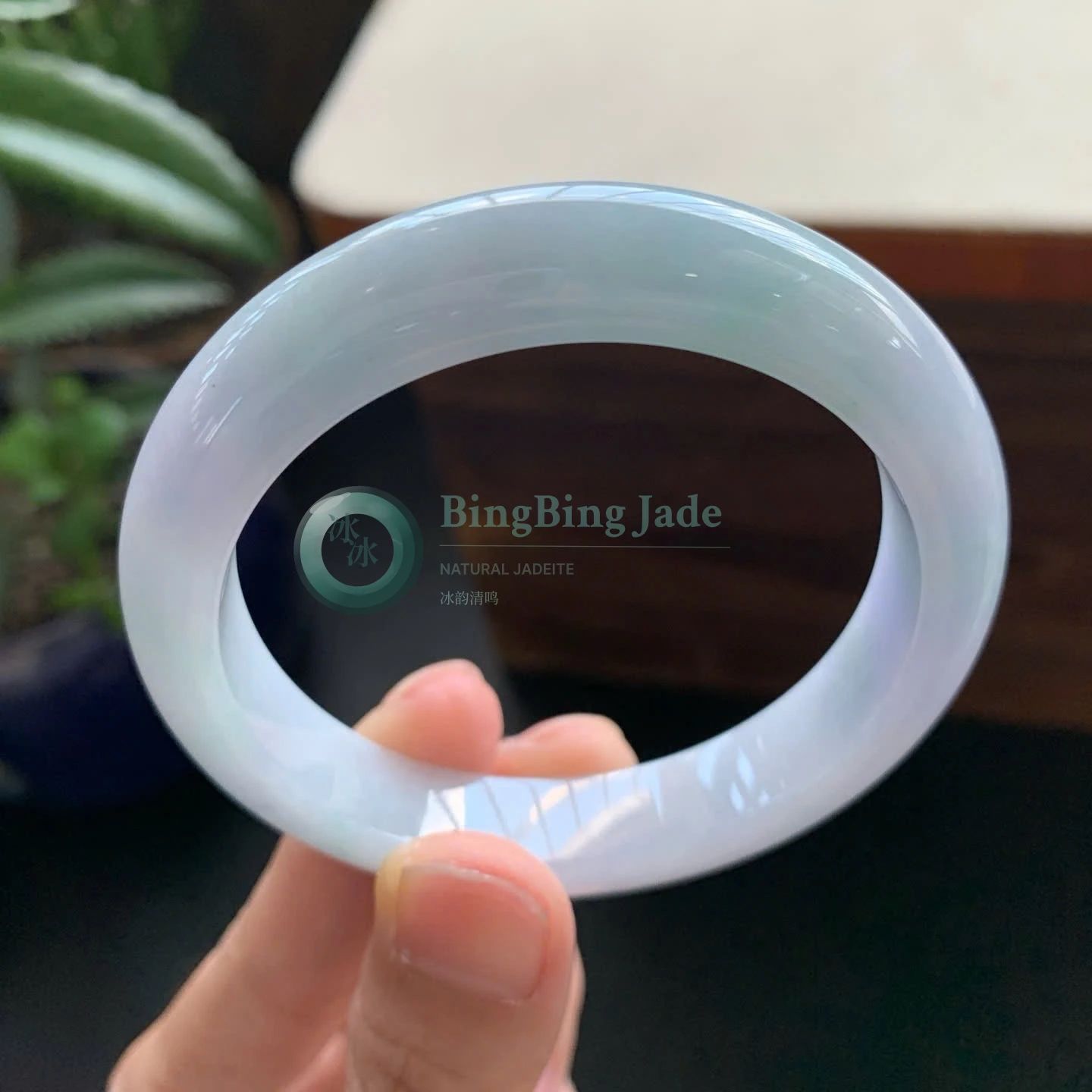 Pale Lilac Jelly Bangle 54.5mm — Quiet Lavender Glow