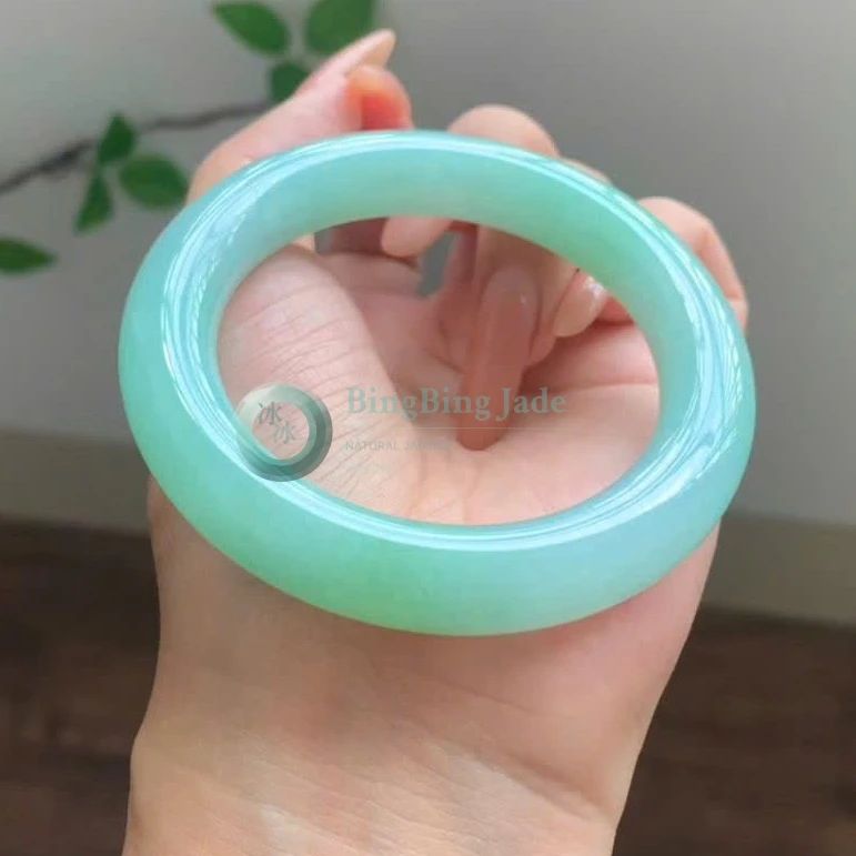 Minty Jelly Glow Round-Bar Bangle 53.6mm