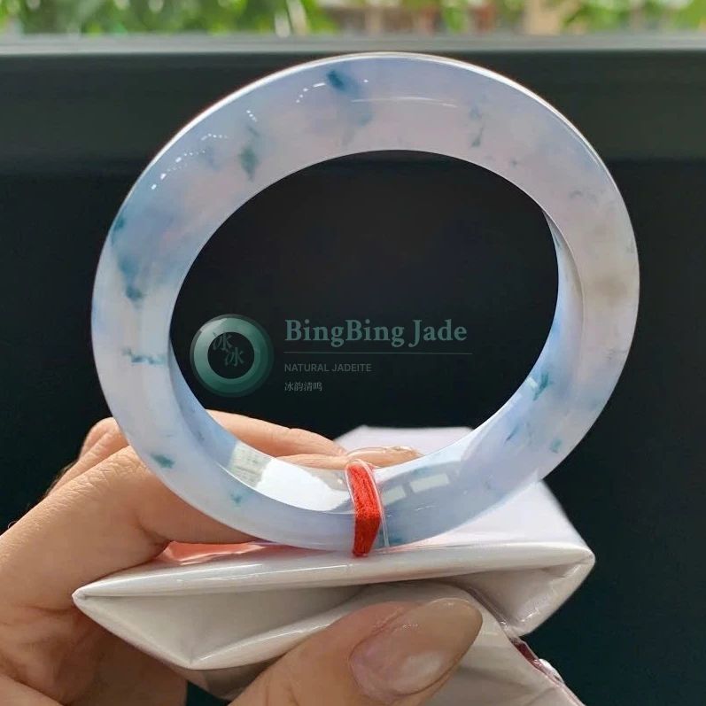 Lavender with Drifting Blue Clouds Bangle 53mm