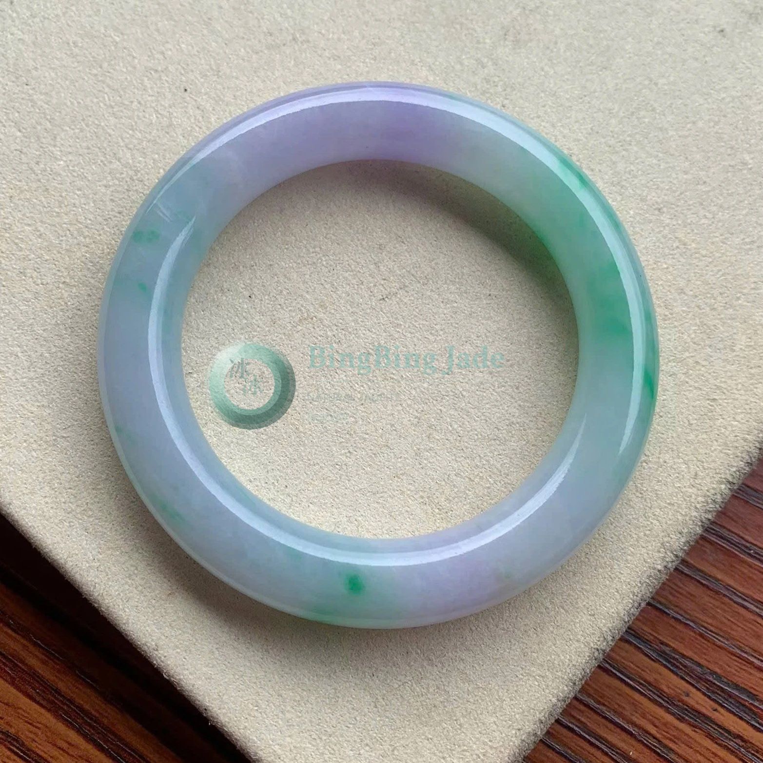 Spring Lavender & Floating Green Round Bangle 55.8mm