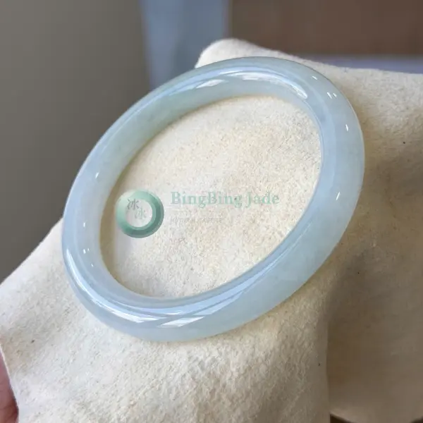 Fresh Aqua Glow Icy Glutinous Jadeite Bangle 56mm