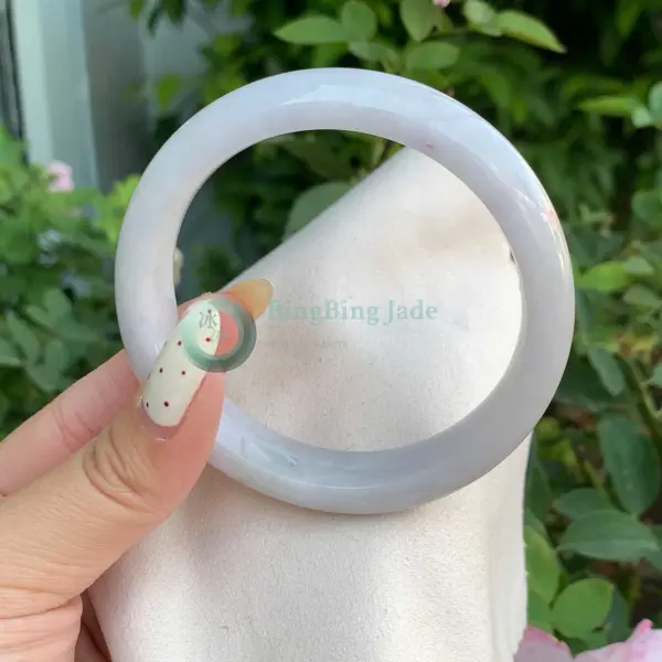 Lavender Mist Jadeite Bangle 58.5mm