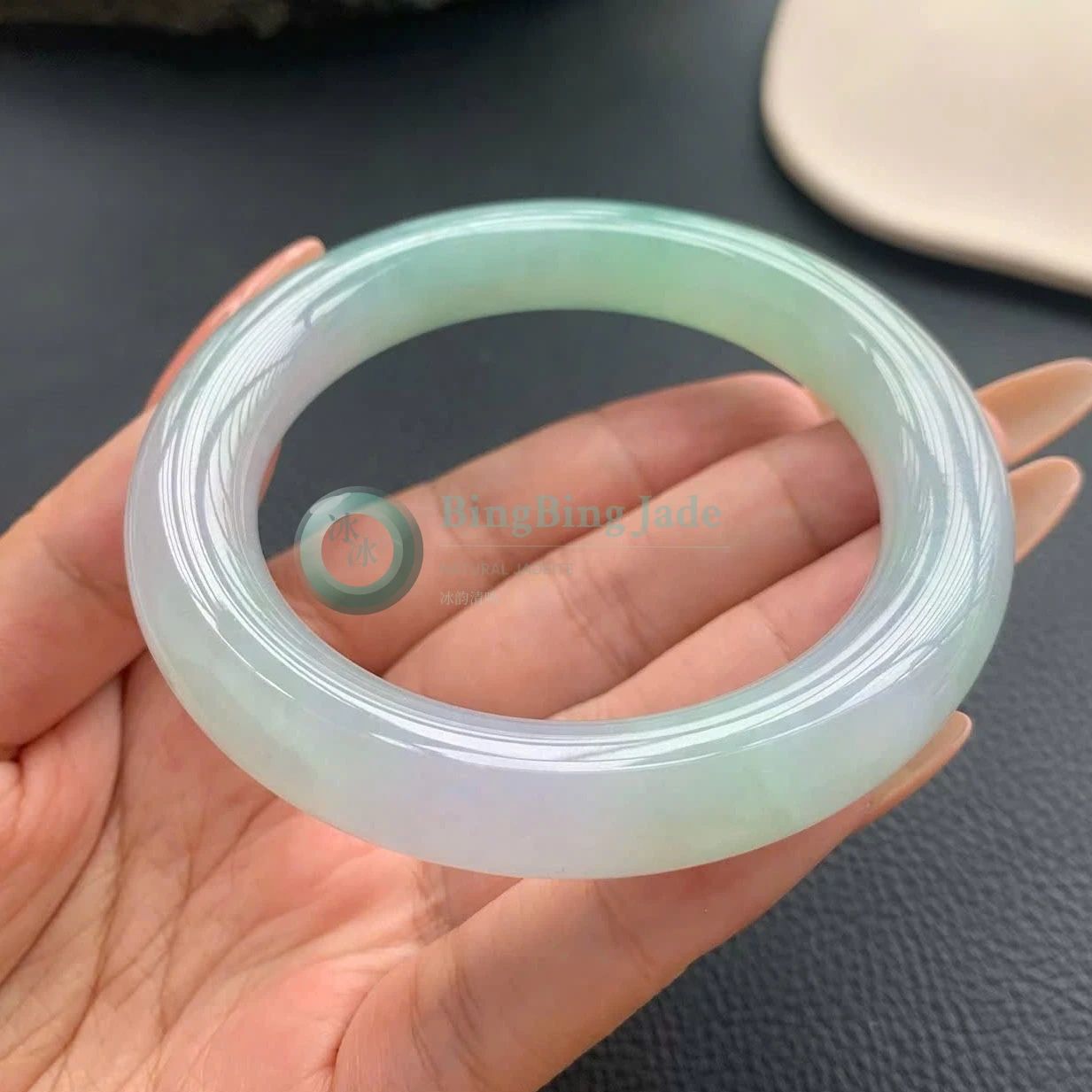 Seafoam with Spring Green Drift Round Bangle 57.8mm