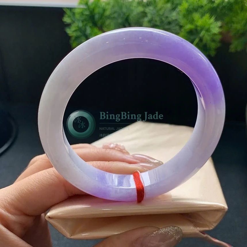 Lavender Silk Glow Round Bangle 55mm