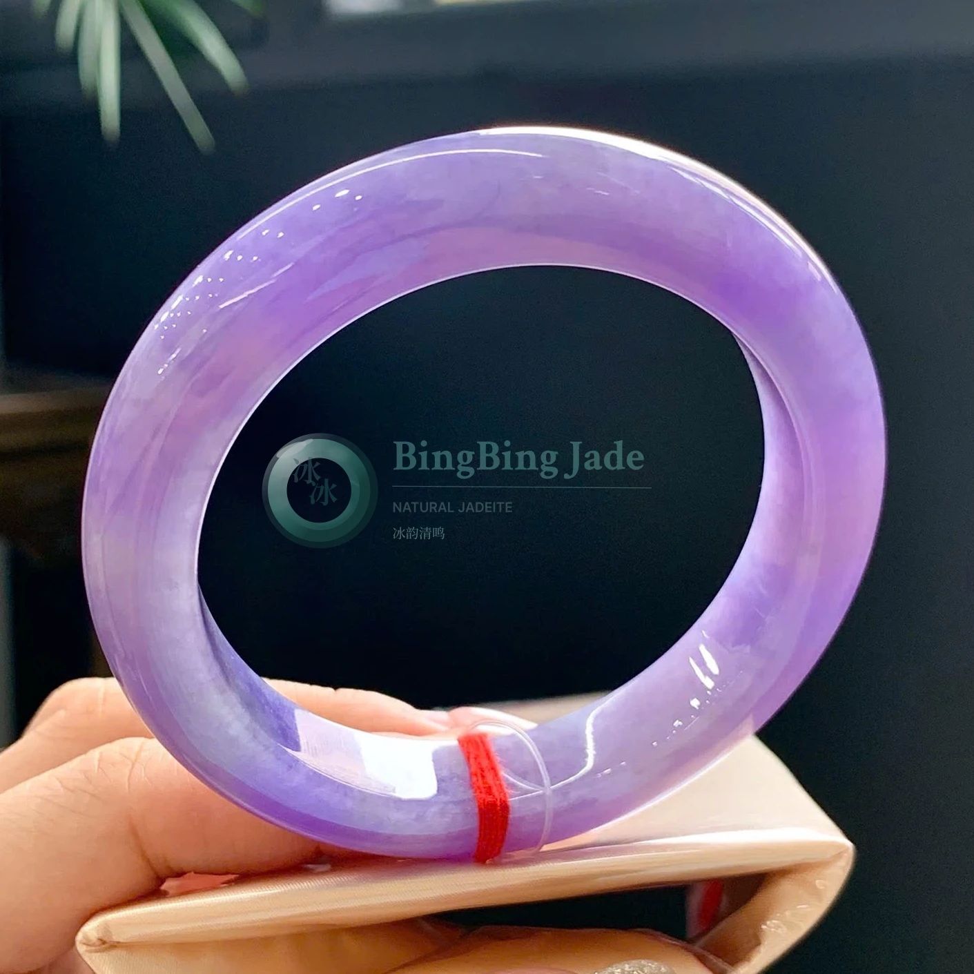 Vivid Lavender Jelly Round Bangle 55.7mm