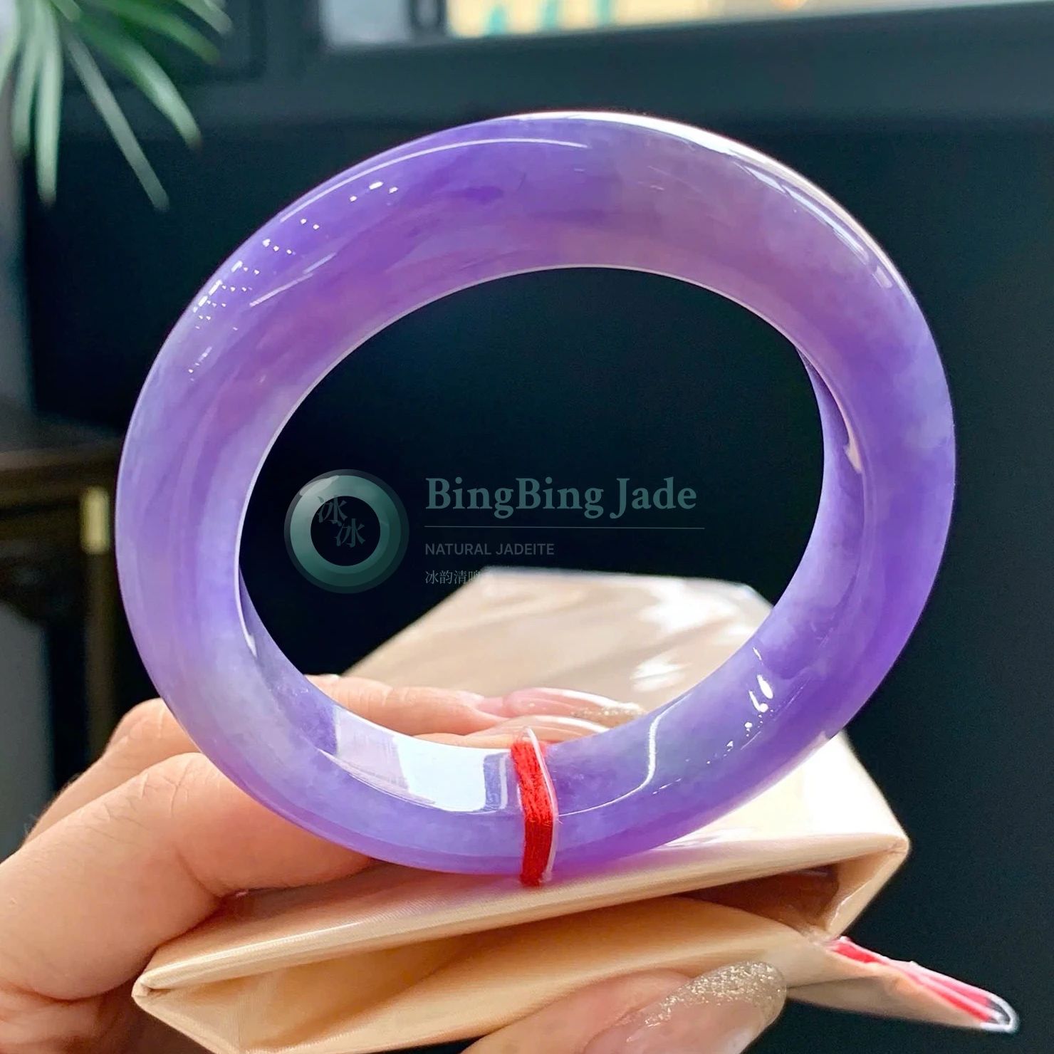 Royal Lavender Jelly Round Bangle 54.8mm